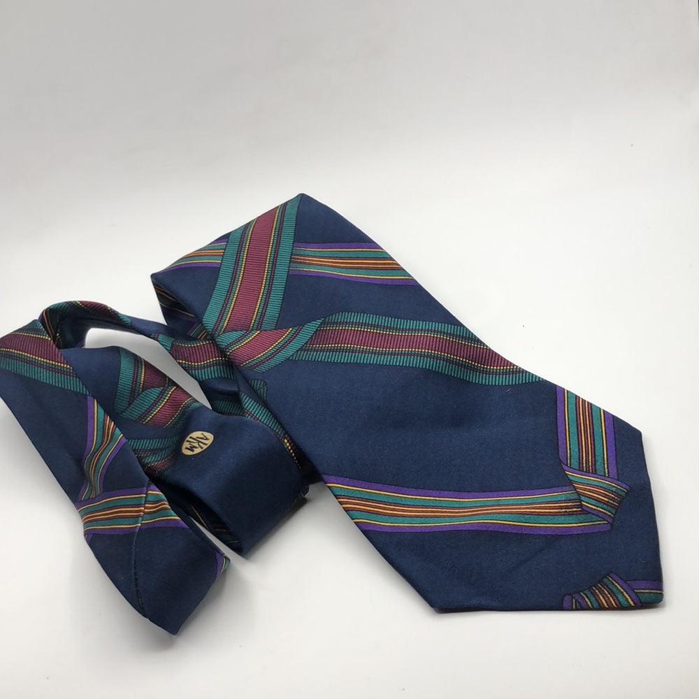 Anne Klein Men AKM 100% Silk Tie Hand Made in USA